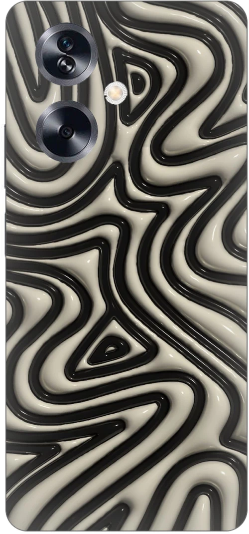 Black Lines Silicone Case θήκη για OPPO A79 5G