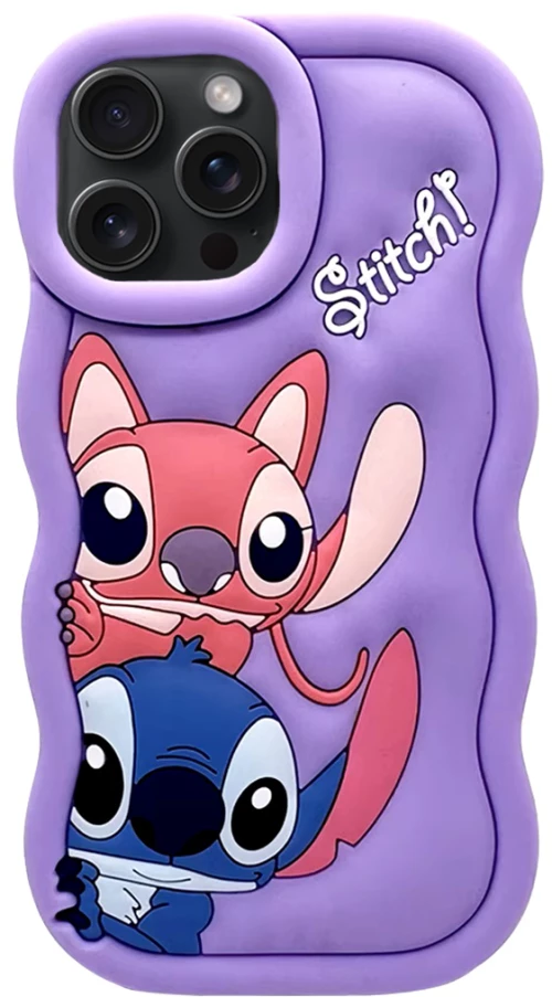 3D SOFT SHOCKPROOF Phone Case Ohana θήκη για iPhone 14 Pro Max purple