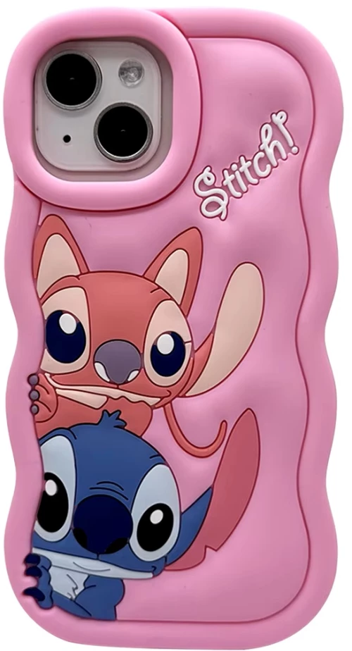3D SOFT SHOCKPROOF Phone Case Ohana θήκη για iPhone 14 pink