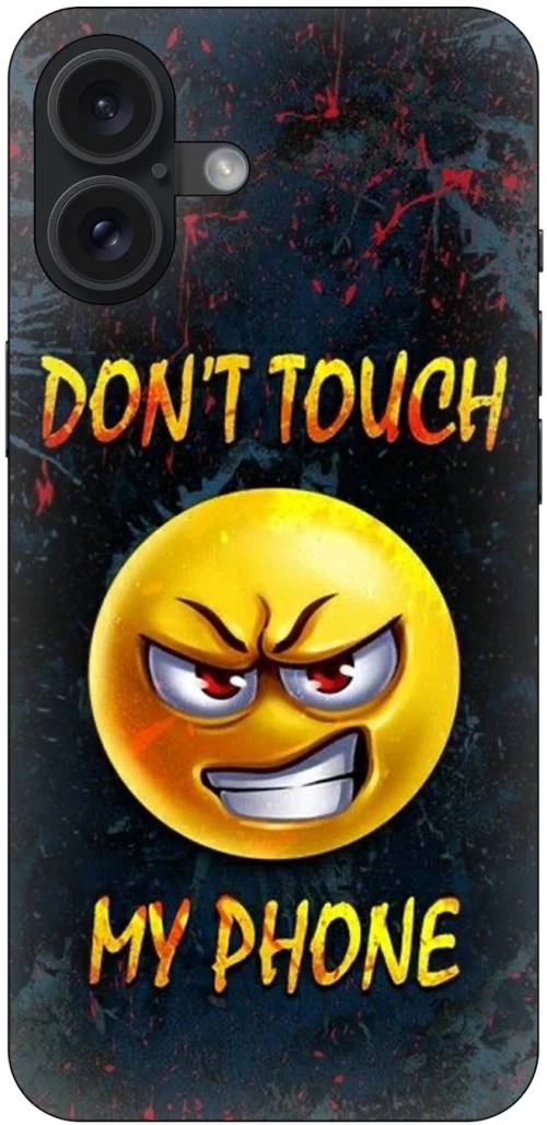 Don't Touch My Phone Emoji Θήκη για iPhone 16 Plus