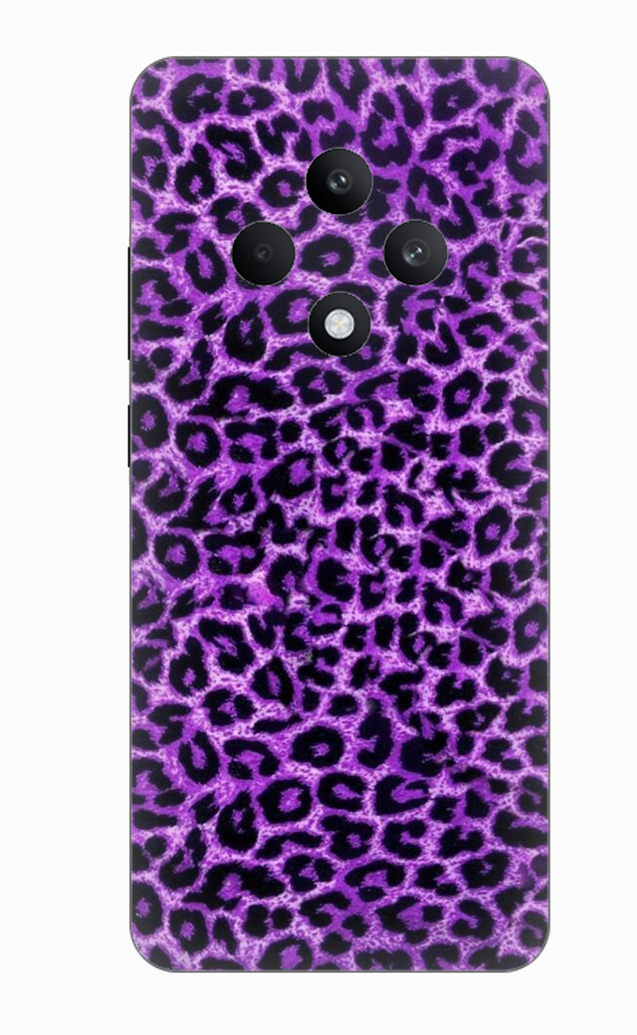 Animal Print Leopard Purple Silicone Case θήκη για OPPO Reno 12F 5G