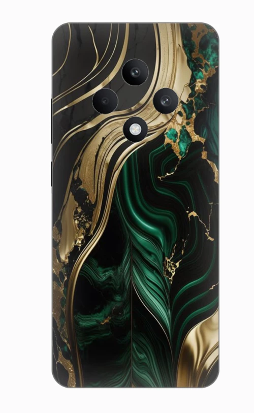 Marble Green-Gold Silicone Case θήκη για OPPO Reno 12F 5G