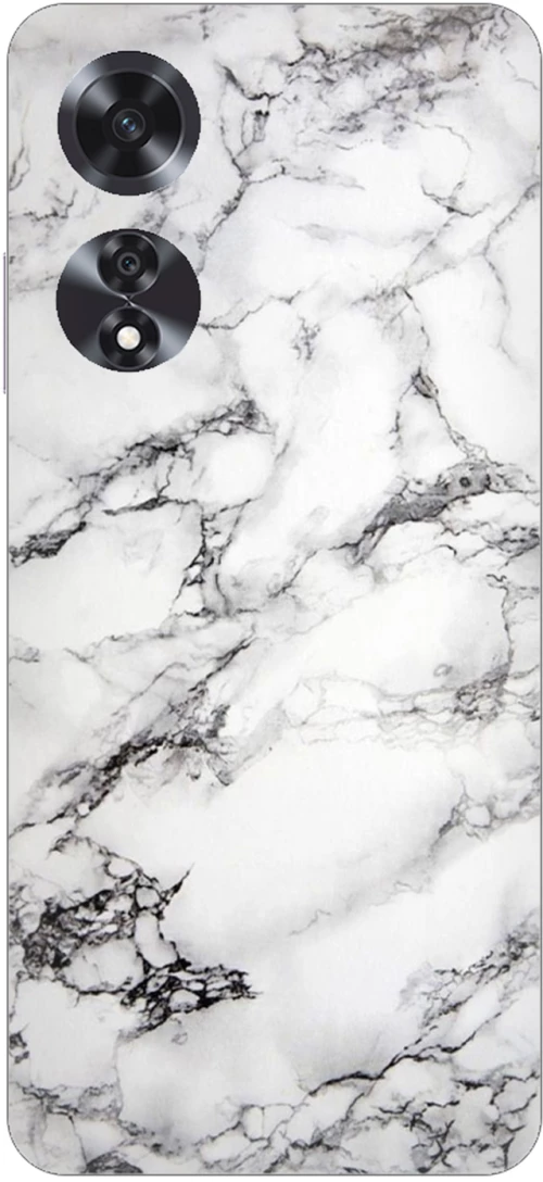 Marble White Silicone Case θήκη για OPPO A58 4G