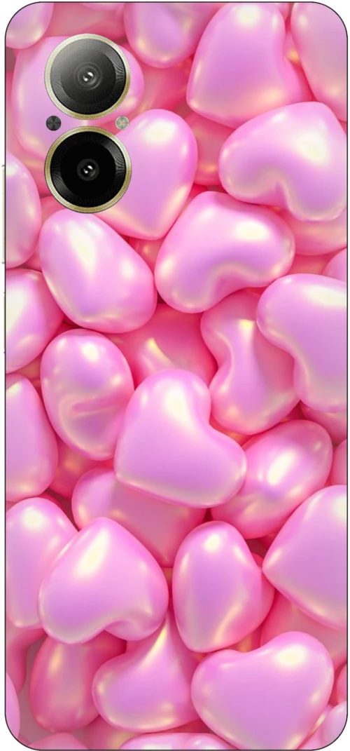 Pink Hearts Θήκη για Realme C67