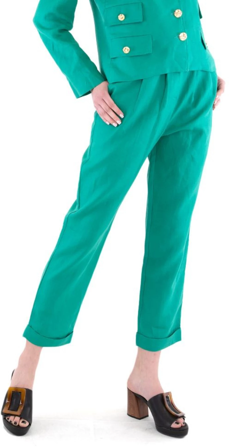 TWENTY-29 BELTED PANTS WOMEN TWENTY-29 ΠΡΑΣΙΝΟ (TNT-29-8285)