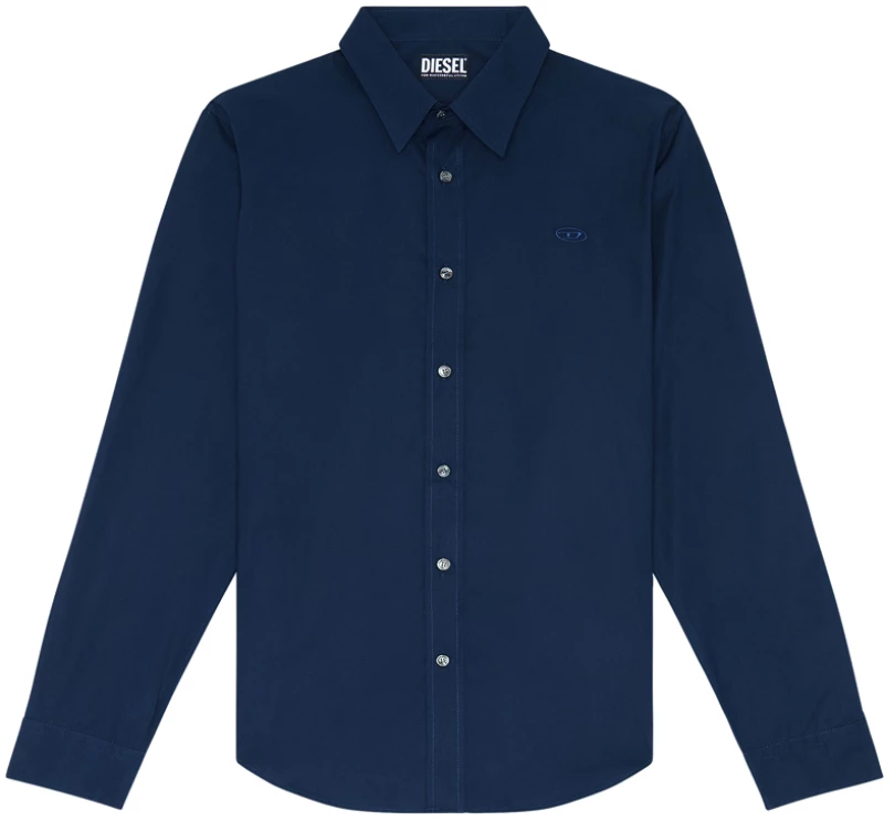 DIESEL S-BEN-CL SHIRT MEN DIESEL ΜΠΛΕ (A04105-0PCAL-81E)