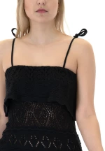 TAILOR MADE KNITTED STRAPLESS DRESS WOMEN TAILOR MADE ΜΑΥΡΟ (TM6408-BLACK)