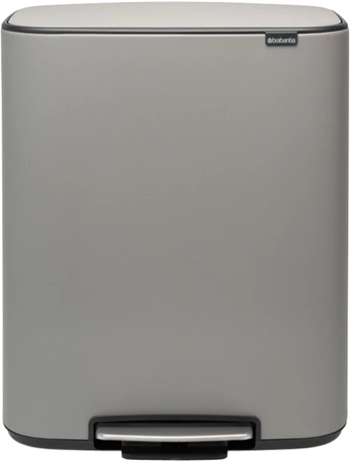 Brabantia 1003193 Κάδος απορριμμάτων Bo Pedal 2x30L, Mineral Concrete Grey