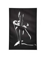 Πίνακας γυναίκα black/white μαύρη κορνίζα 60x90cm