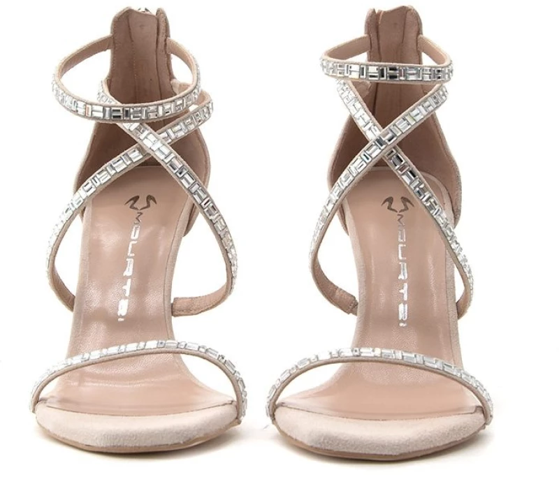 MOURTZI SUEDE HIGH HEEL SANDALS WOMEN MOURTZI ΜΠΕΖ (MRTZ-10/1008E14-S)