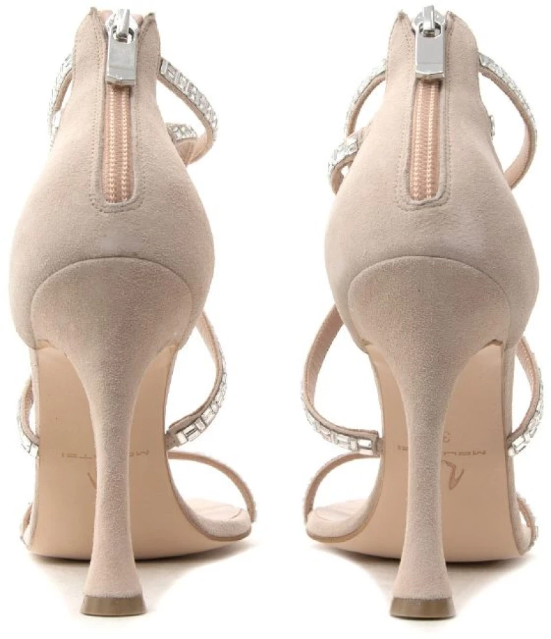 MOURTZI SUEDE HIGH HEEL SANDALS WOMEN MOURTZI ΜΠΕΖ (MRTZ-10/1008E14-S)