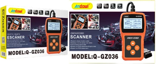 Andowl Ψηφιακό διαγνωστικό αυτοκινήτων OBDII/EOBD Q-GZ36  - Scanner Q-GZ36