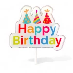 Cake Topper Color Happy Birthday Εκτύπωση σε Plexi Glass