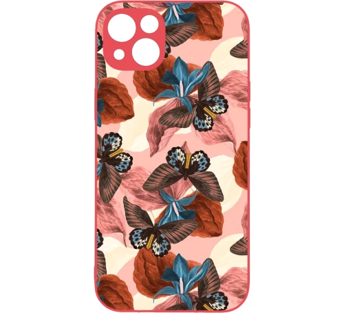 BUTTERFLY Premium Protective Hard Case hot pink Θήκη για Iphone 13