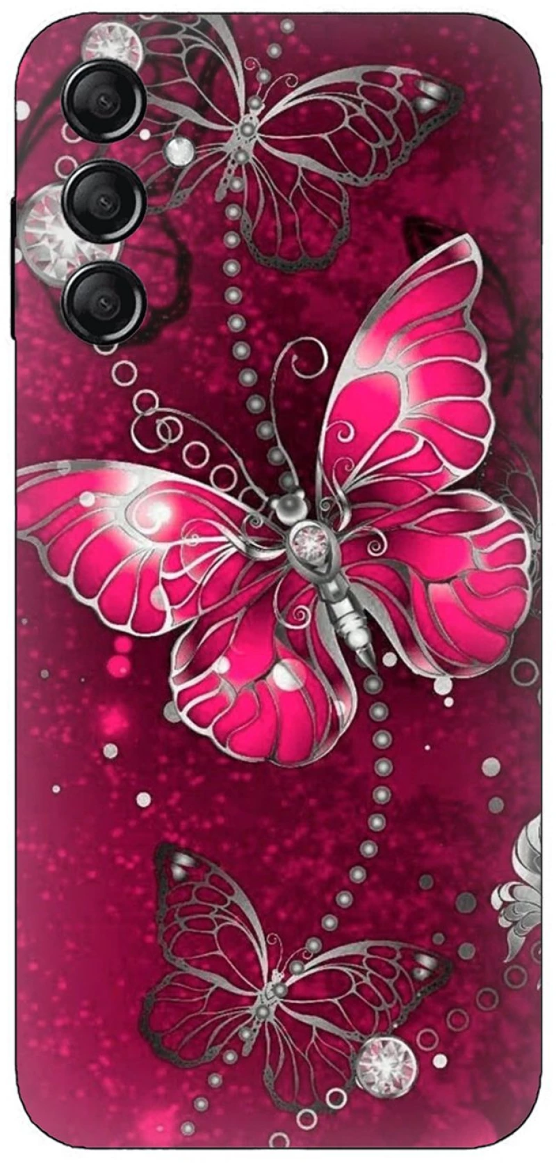 Butterfly Fuchsia Case θήκη για Samsung Galaxy S24 5G