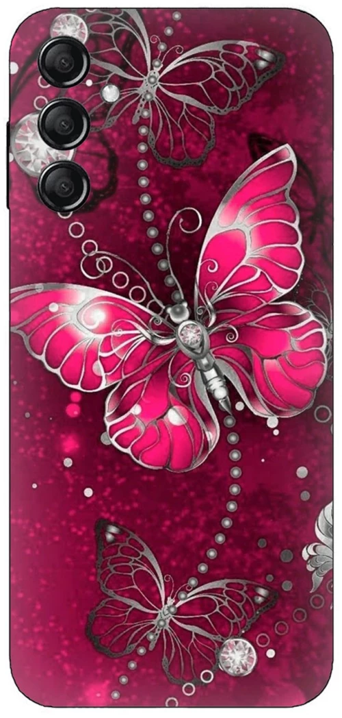 Butterfly Fuchsia Case θήκη για Samsung Galaxy S24 5G