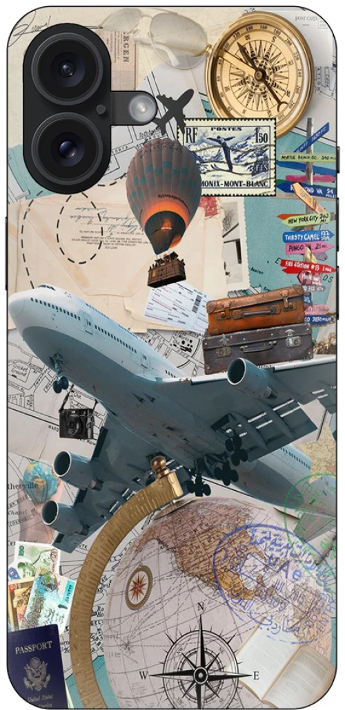 Travel with Airplane Θήκη για iPhone 16 Plus