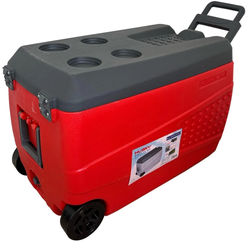 CAMPCOOL ΨΥΓΕΙΟ ΦΟΡΗΤΟ 80 Lt. ΜΕ ΡΟΔΕΣ & ΧΕΙΡΟΛΑΒΗ ΜΕΤΑΦΟΡΑΣ 34344 VELCO