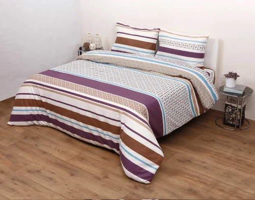 Σετ Σεντόνια Μονά Φανέλα Εμπριμέ Ιταλίας 100% Βαμβάκι 165x265εκ 8654 Μπεζ Viopros