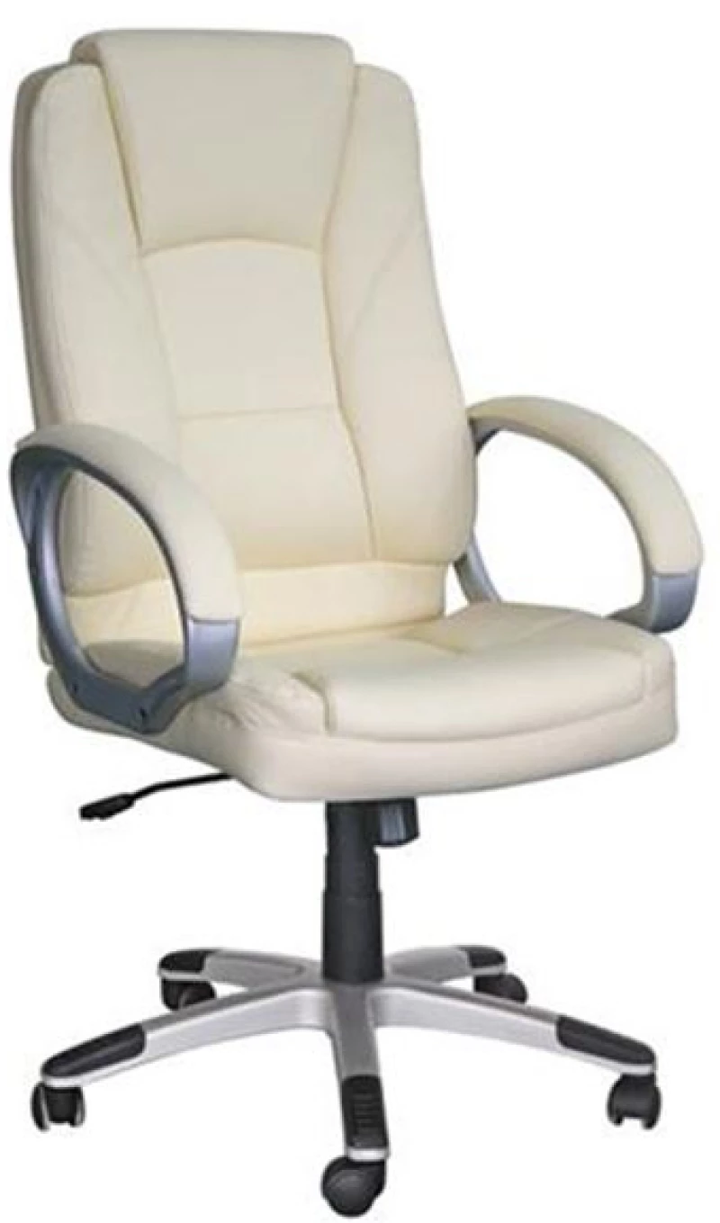 Πολυθρόνα Γραφείου Διευθυντή, Pu Άσπρο BF6950 Woodwell 64x71x112/122υψ 14414 ΕΟ278,3