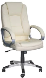 Πολυθρόνα Γραφείου Διευθυντή, Pu Άσπρο BF6950 Woodwell 64x71x112/122υψ 14414 ΕΟ278,3