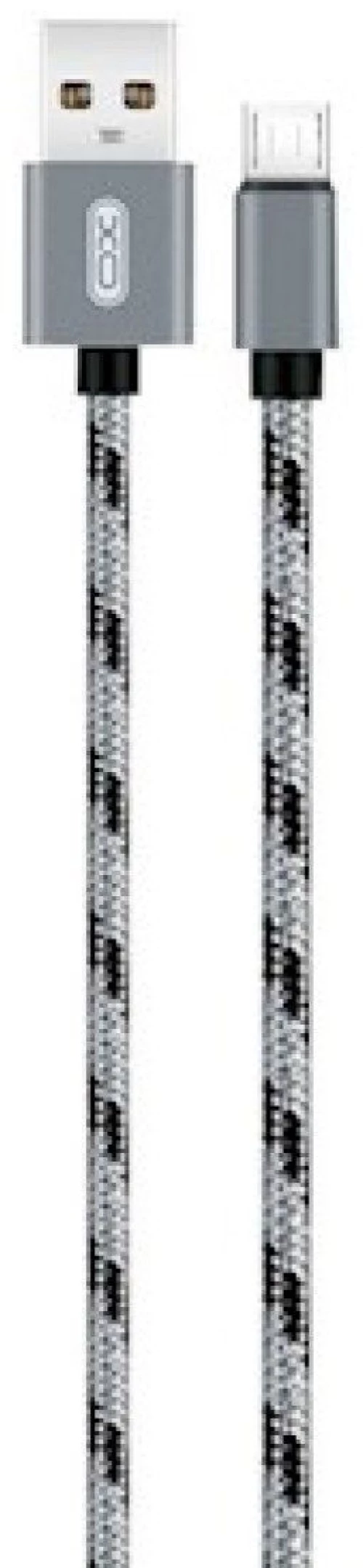 XO Cable NB10 (USB - microUSB) Silver 2,4A 1m