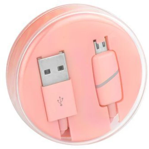Cable USB Micro USB BOX Ring Pink