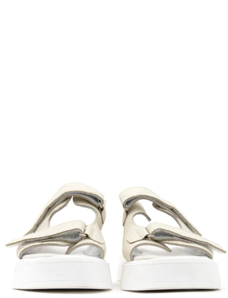 BACALI COLLECTION LEATHER SANDALS WOMEN BACALI COLLECTION ΕΚΡΟΥ (BCL-K22-04-L)