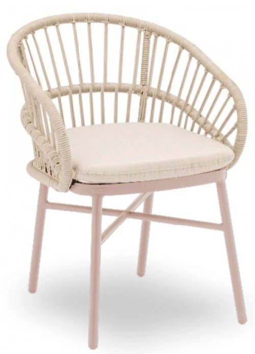 Limbani Πολυθρόνα Αλουμινίου Taupe 55x61x81cm