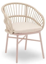 Limbani Πολυθρόνα Αλουμινίου Taupe 55x61x81cm