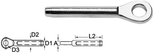 Άκρα συρματόσχοινου - 4mm