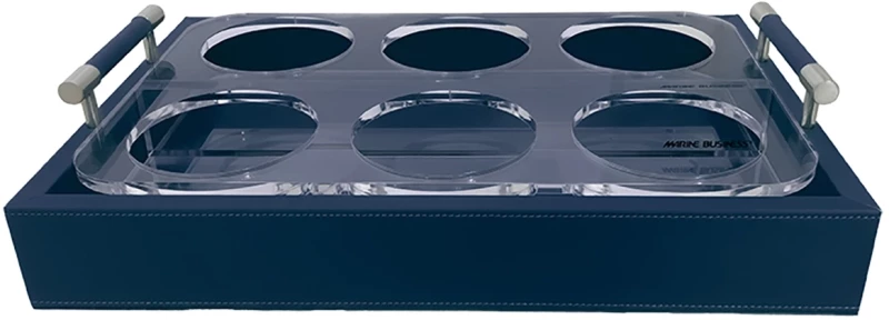 Marine Business Tray for Glasses M Navy Δίσκος Με Ποτηροθήκες