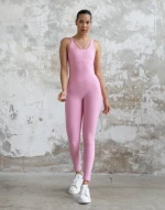 Cross Striped Jumpsuit Push-Up και Σμίλευσης Lismina 2406 Pink