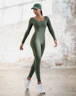 Scrunch Butt Jumpsuit Push-Up και Σμίλευσης Lismina 2505 Khaki