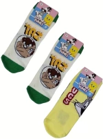 Παιδικά Σοσόνια Looney Tunes 3 pack W19823 - ΠΟΛΥΧΡΩΜΟ