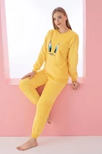 Πιτζάμα Γυναικεία Fleece 8170 - ΚΙΤΡΙΝΟ