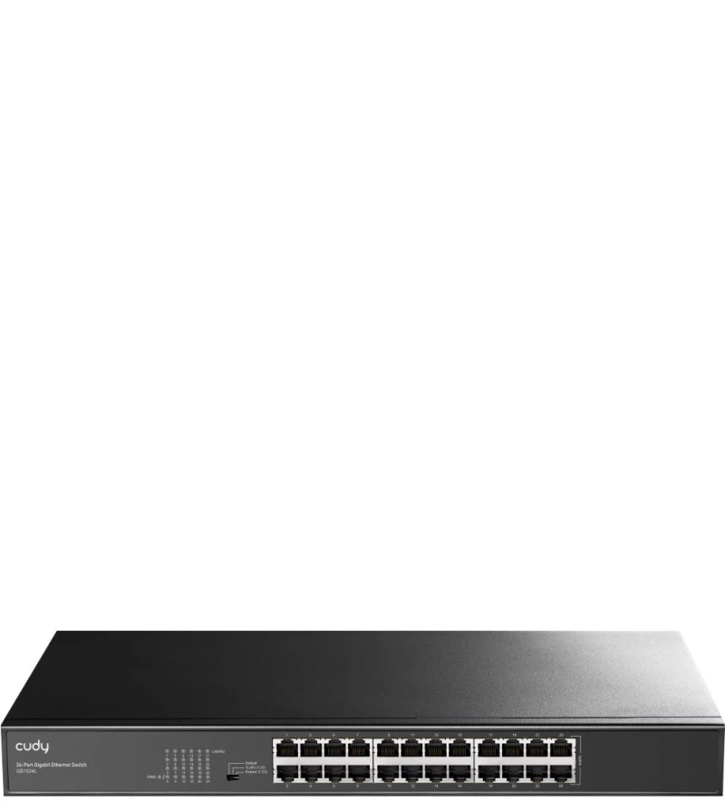 CUDY GS1024L 24-PORT GIGABIT UNMANAGED METAL SWITCH  RACKMOUNT