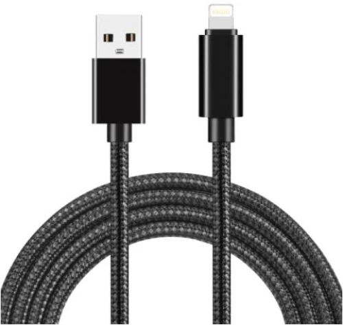 Naxius Cable Braided Lightning_USB 1m NXCBLU-36 480Mbps_27W 2.4A Naxius