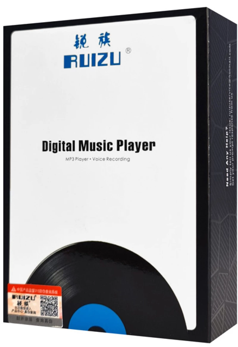 RUIZU MP3 player C1 με οθόνη αφής 2.4"  64GB  ελληνικό μενού  μαύρο
