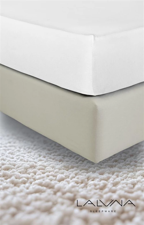 Κατωσέντονο Jersey La Luna Pure White - 100x200