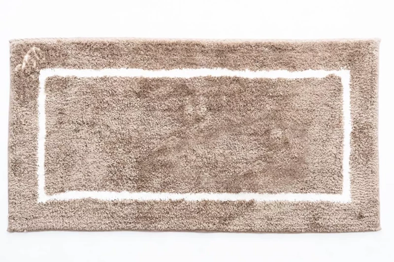 Sdim Βαμβακερό/Microfiber Αντιολισθητικό Πατάκι Μπάνιου Space 005 Moka 45x85εκ. - -