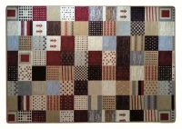 Sdim Μοκέτα με Αντιολισθητικό Υπόστρωμα Patchwork 001Κ΄΄οκκινο-Καφέ (200x300cm.) - -