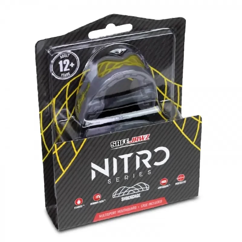 Μασέλα NITRO SAFEJAWZ Γκρι/Κίτρινο