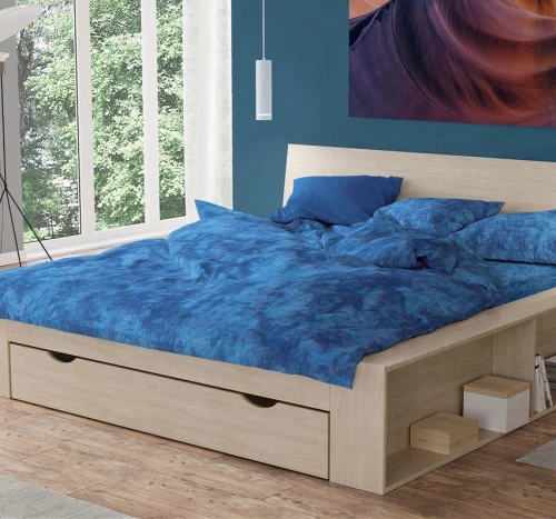 Σετ Σεντόνια King Size (240x270) Premium Shadow 631 Electric Blue βαμβακερά DimCol