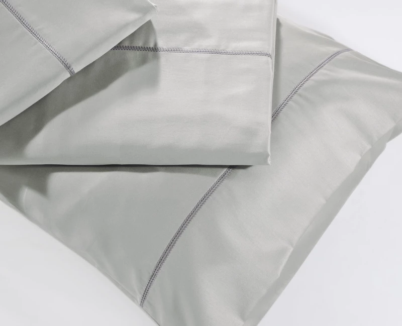Μεμονωμένα σεντόνια Down Town Solid Colours S250/20 Silver Βαμβακοσατέν   - King Λάστιχο 185x205+40