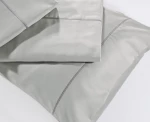 Μεμονωμένα σεντόνια Down Town Solid Colours S250/20 Silver Βαμβακοσατέν   - King Λάστιχο 185x205+40