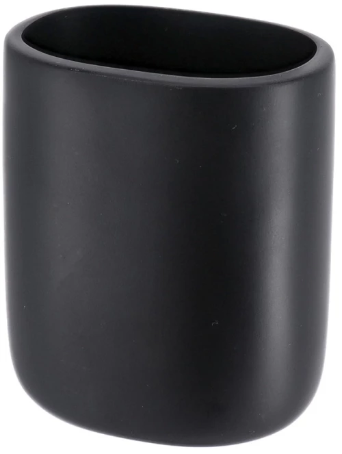Ποτηροθήκη Μπάνιου Polyresin 10,50x9x6,50εκ., Μαύρη