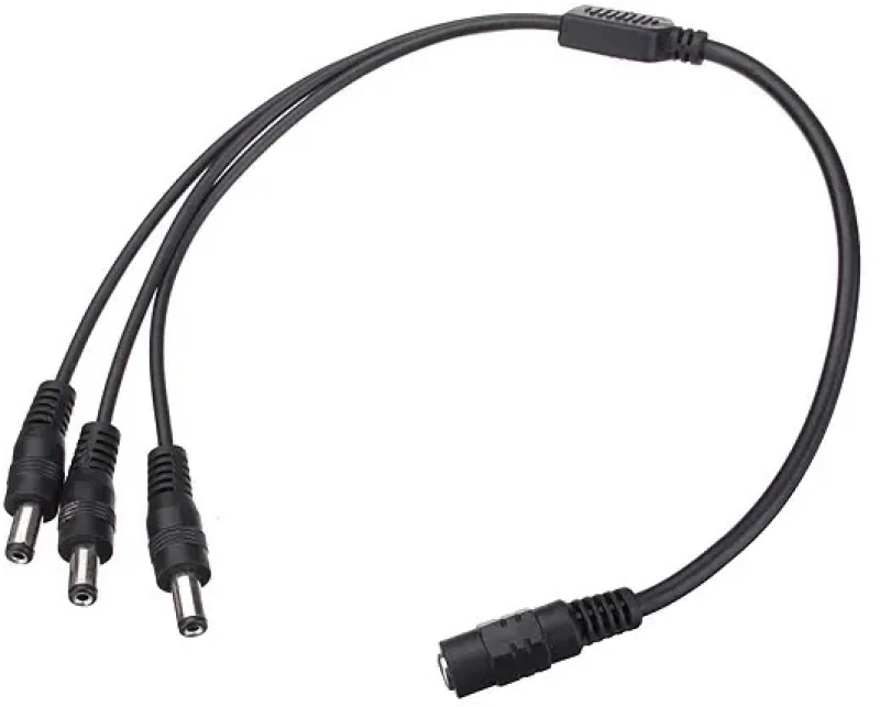 EZ-DCSP3, 1xDC Θηλυκό σε 3xDC Αρσενικό καλώδιο 5.5*2.1mm 40cm