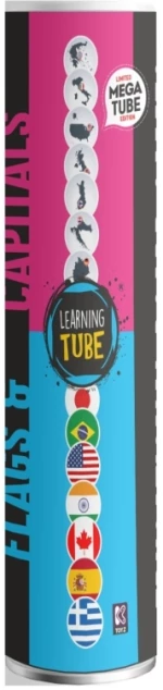 K-TOYZ Learning Mega Tube Σημαίες &amp Πρωτεύουσες 40cm &amp Χάρτης 3+ ετών LT-025