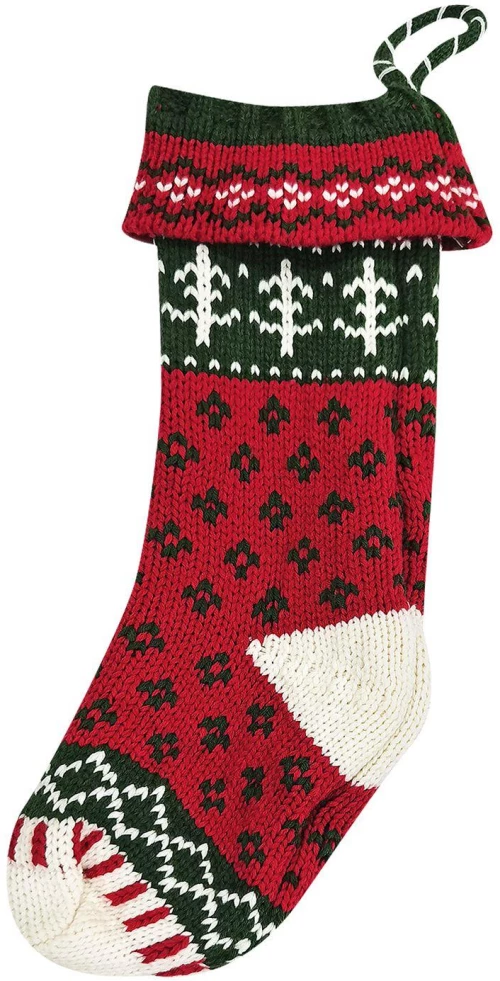 Μπότα-κάλτσα δώρων Χριστουγεννιάτικη μάλλινη 48x14cm Xmasfest 1133694 1 τεμάχιο